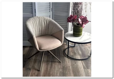 Стул ГИССЕН (GISSEN) 360 град., цвет ЛАТТЕ RIELY-111 / V885-3, ткань / ЛАТТЕ, ®DISAUR