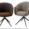 Стул ГИССЕН (GISSEN) 360 град., цвет КОФЕ HP032-08A PU / V885-1, экокожа / ткань / ЛАТТЕ, ®DISAUR