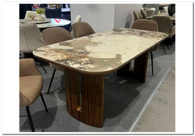 Стол BARK 180 цвет CA035, керамика / Орех, ®DISAUR