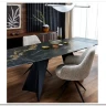 Стол обеденный Halmar ARMANI 165 (черный мрамор/черный)