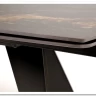 Стол обеденный Halmar ARMANI 165 (черный мрамор/черный)
