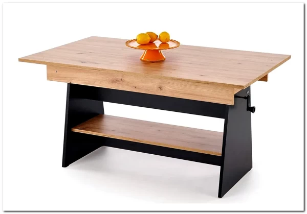 Стол-трансформер Halmar ERIKA 120 (дуб артизан/черный)