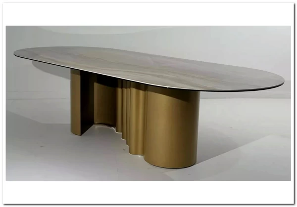 Стол ВЕНТО (VENTO) 280 ТОПАЗ TL-617, испанская керамика / Шампань каркас, ®DISAUR