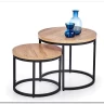Набор журнальных столиков HALMAR OREO дуб сан ремо / черный