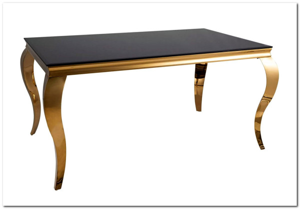 Стол обеденный Signal PRINCE 150 (черный/золотой)