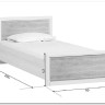 Купить Кровать Koen LOZ90x200 ясень снежный BRW с доставкой по России по цене производителя можно в магазине 