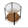 Стол журнальный Halmar KAMALA S (прозрачный/натуральный/черный)