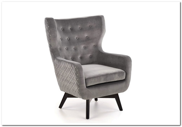 Кресло Halmar MARVEL (серый/черный)