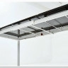 Стол CORNER 120 HIGH GLOSS STATUARIO керамика, стекло/ белый каркас, DISAUR