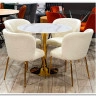 Стол обеденный Halmar CASEMIRO белый мрамор/золотой