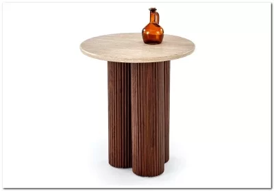 Стол журнальный Halmar DOROTEA S (травертин/орех)