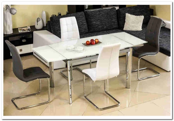 Стол обеденный Signal GD-020 120 раскладной (белый)