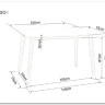 Стол обеденный Signal MOSSO I 120 (белый/дуб)