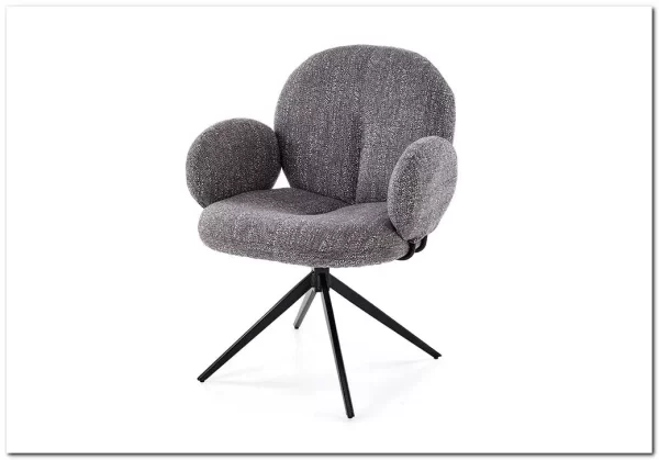 Стул кухонный Halmar K568 поворотный (серый/черный)