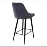 Полубарный стул NEPAL-PB СЕРЫЙ #27 велюр/ черный каркас (H=68cm) 