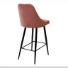 Полубарный стул NEPAL-PB РОЗОВЫЙ 15 велюр/ черный каркас (H=68cm)