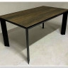 Стол CREMONA 140 KL-61 под дерево, итальянская керамика/ черный каркас