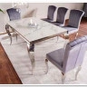 Стол обеденный Signal PRINCE Ceramic 150 (белый Calacatta/хром)