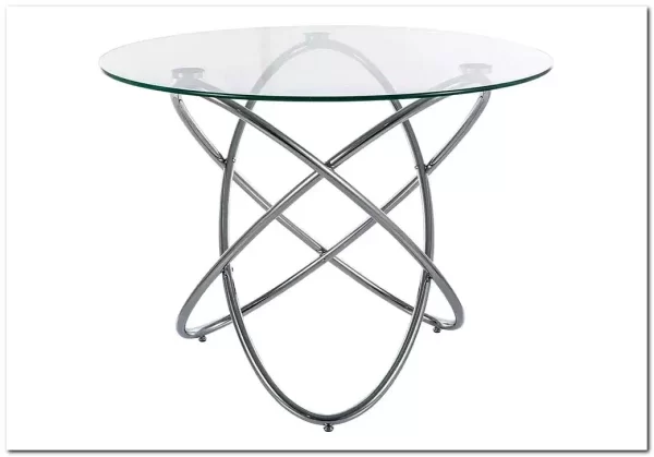 Стол обеденный Signal ORBIT 100 (прозрачный/хром) Стол обеденный Signal ORBIT 100 (прозрачный/хром)