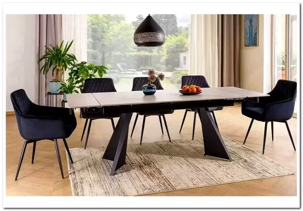 Стол обеденный Signal LACONI 160 (белый/черный)