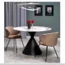 Стол обеденный Halmar GARET 120 (белый мрамор/черный)