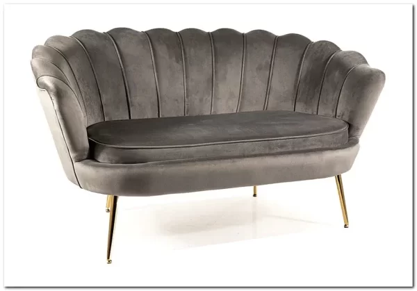 Диван SIGNAL CAMELLIA 2 Velvet Bluvel 14 (серый/золотой) Диван SIGNAL CAMELLIA 2 Velvet Bluvel 14 (серый/золотой)