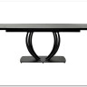 Стол MATERA 160 NERO KL-116 Черный мрамор матовый, итальянская керамика/ черный каркас