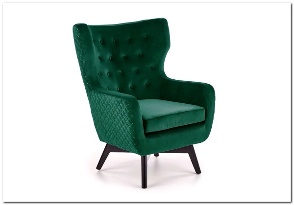 Кресло Halmar MARVEL (темно-зеленый/черный)