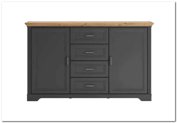 Тумба-комод Жасмин KOM2D4S (Графит/Дуб артизан) BRW 