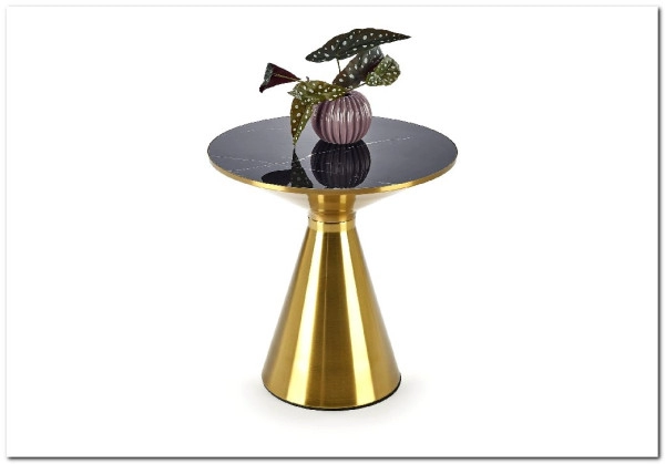 Стол журнальный Halmar TRIBECA (черный/золотой)