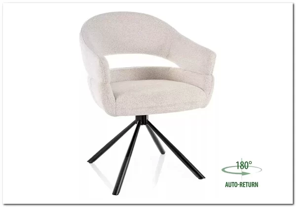 Стул кухонный Signal BORGO Raven 22 поворотный (светло-бежевый/черный) Стул кухонный Signal BORGO Raven 22 поворотный (светло-бежевый/черный)