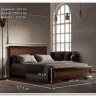 Кровать Кентаки LOZ/160x200 каштан BRW