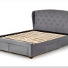 Кровать с ящиками Halmar SABRINA серый 160/200