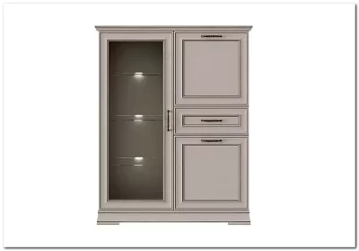 Тумба-витрина Florencia KOM1W2D1S персидский жемчуг BRW
