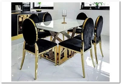 Стул кухонный SIGNAL KING Velvet Bluvel 19 (черный/золотой)