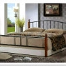 Купить Кровать AT-915 дерево гевея/металл 160*200 (Queen bed), красный дуб/черный с доставкой по России по цене производителя можно в магазине 