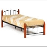 Купить Кровать AT-915 дерево гевея/металл 90*200 (Single bed), красный дуб/черный с доставкой по России по цене производителя можно в магазине 