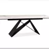 Стол обеденный Signal WESTIN III Ceramic 160 раскладной (белый/черный)