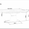 Стол обеденный SIGNAL SATURN II 160 (белый мрамор/белый мат)