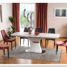 Стол обеденный SIGNAL SATURN II 160 (белый мрамор/белый мат)