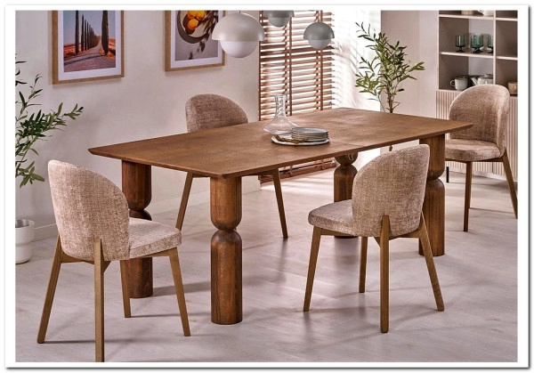 Стол обеденный Halmar MELTON раскладной (орех светлый/орех светлый)