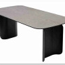 Стол NORD 200 TL-102 Бежевый мрамор, испанская керамика / черный каркас, DISAUR