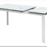 Стол CORNER 120 MATTE STATUARIO Белый мрамор матовый керамика, стекло/ белый каркас