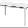 Стол CORNER 120 MATTE STATUARIO Белый мрамор матовый керамика, стекло/ белый каркас