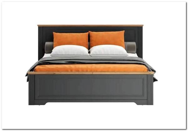 Кровать Жасмин LOZ160x200 (Графит/Дуб артизан) BRW