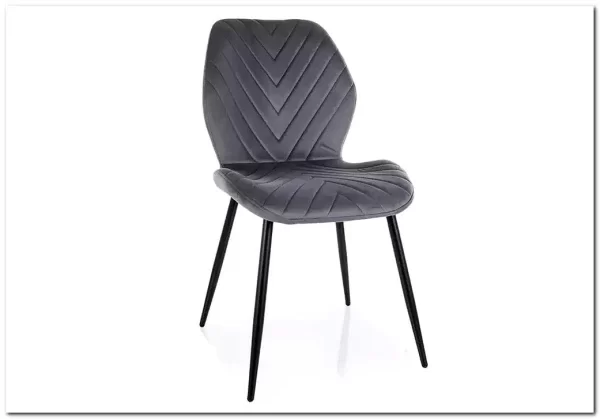 Стул кухонный Signal MIKE Velvet Bluvel 14 (серый/черный)