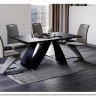 Стол обеденный Signal DIUNA CERAMIC раскладной (черный мат)