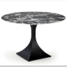 Стол обеденный Halmar MANUEL 120 (черный мрамор/черный)