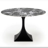Стол обеденный Halmar MANUEL 120 (черный мрамор/черный)