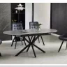 Стол обеденный Signal GASTON Ceramic 140 (серый/черный)